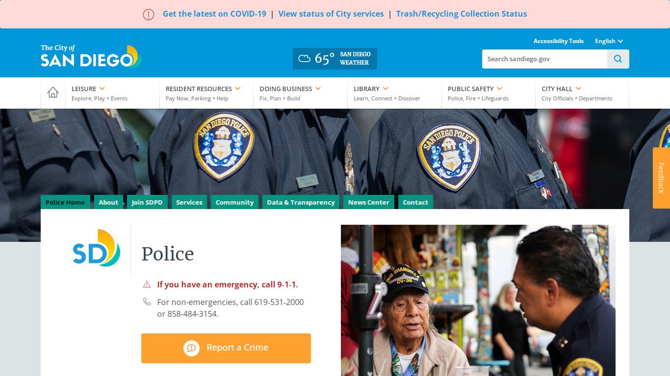 Police | City of San Diego Official Website - San Diego Police Department